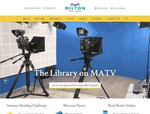 Tablet Screenshot of miltonlibrary.org